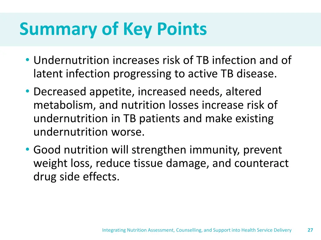 summary of key points