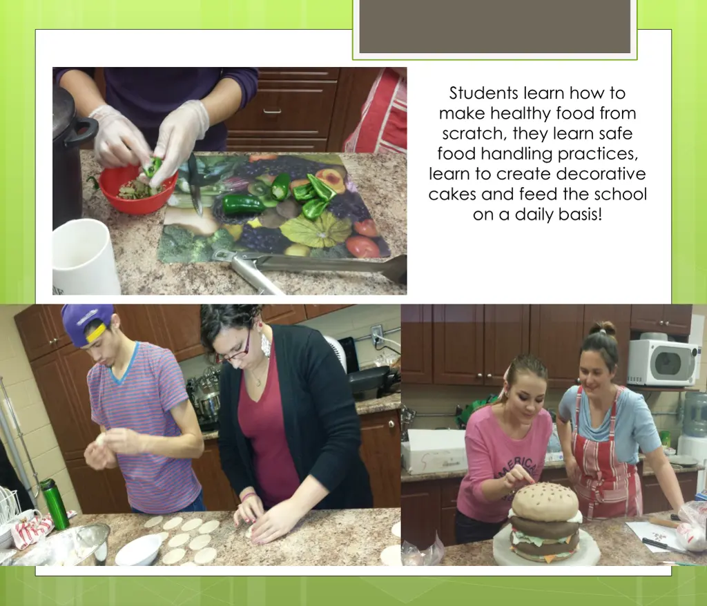 students learn how to make healthy food from