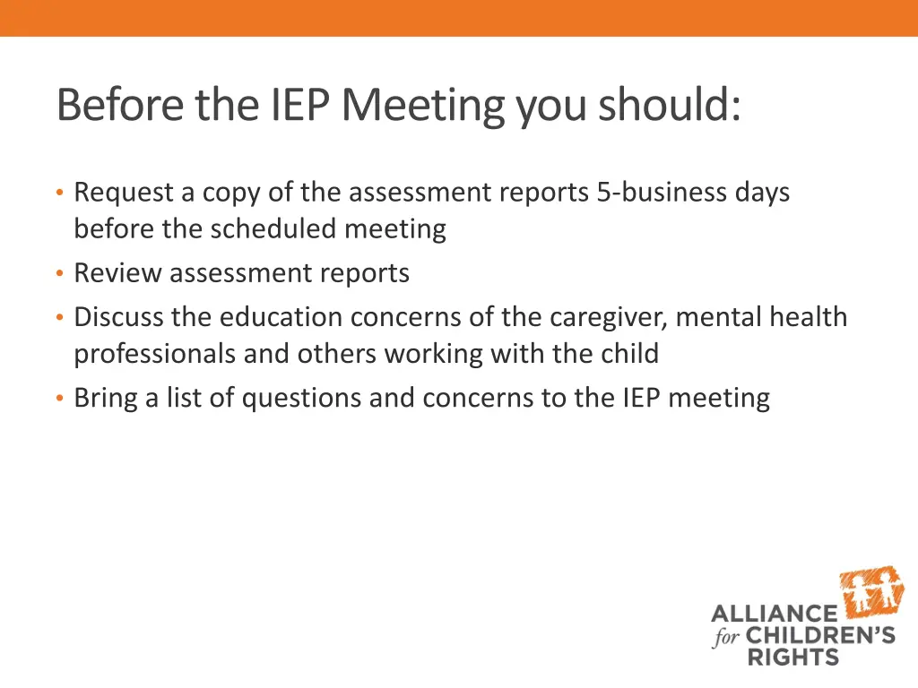 before the iep meeting you should