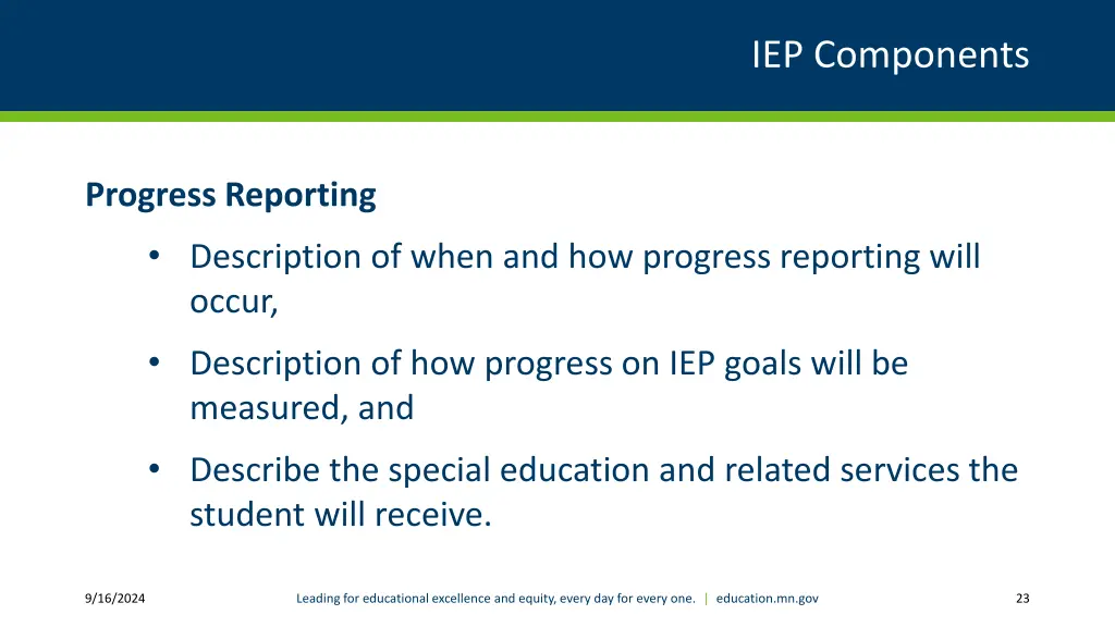 iep components