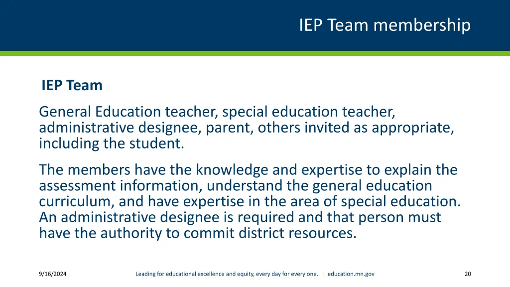 iep team membership