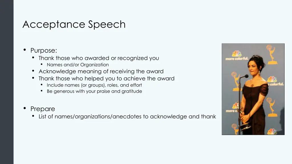 acceptance speech