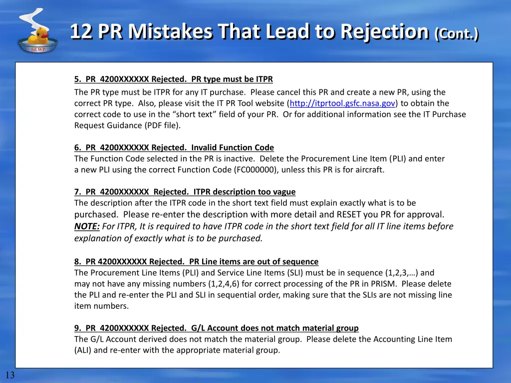 12 pr mistakes that lead to rejection cont