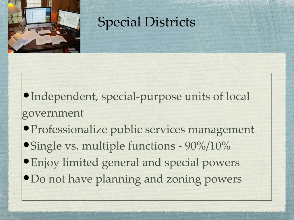 special districts