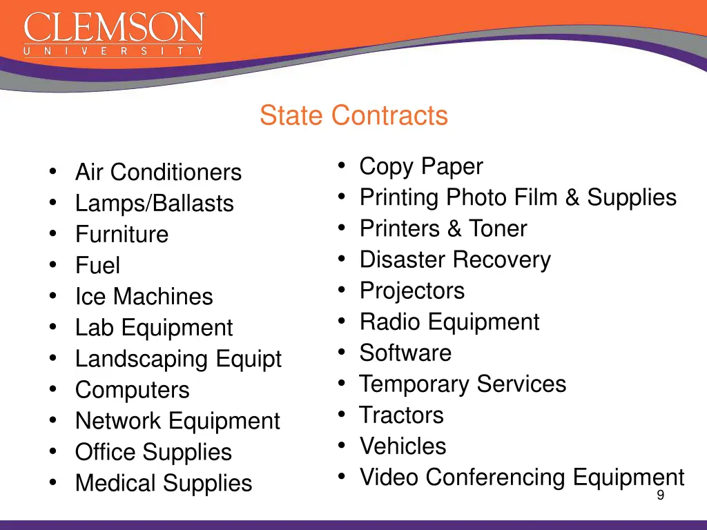 state contracts