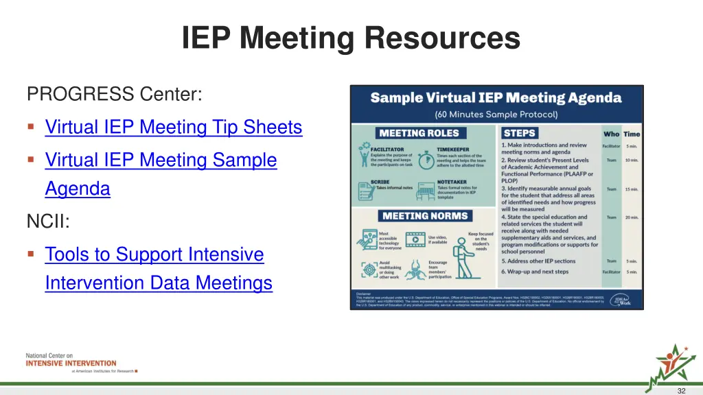 iep meeting resources