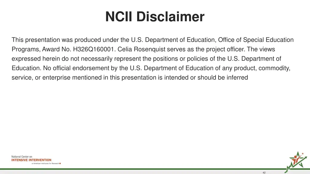 ncii disclaimer