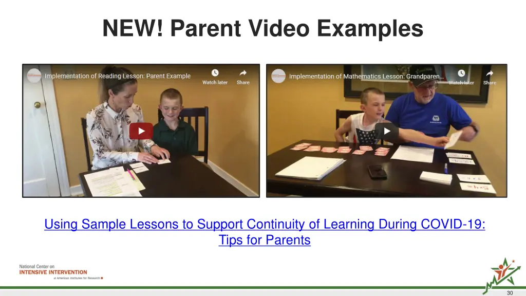 new parent video examples