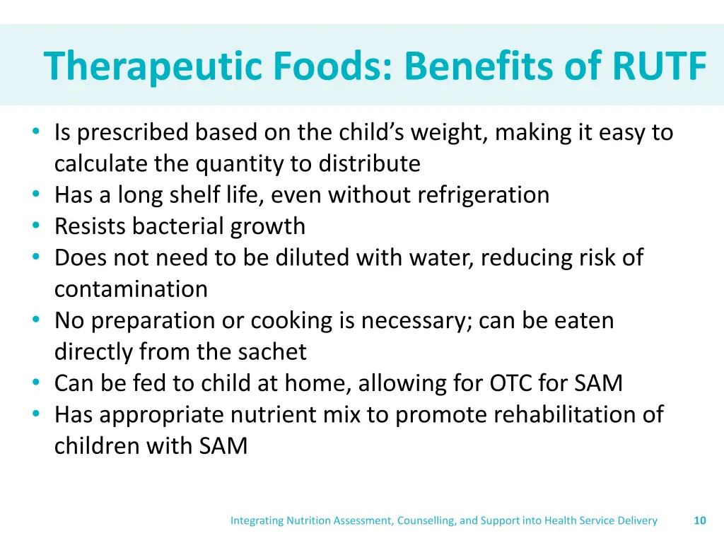 therapeutic foods benefits of rutf