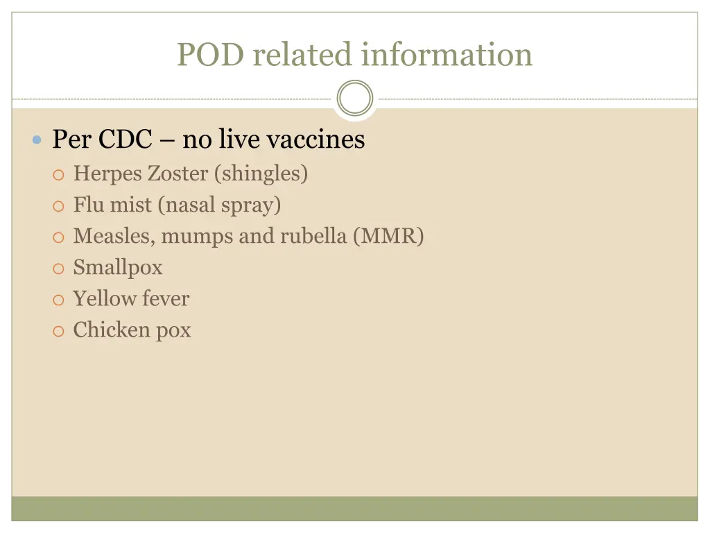 pod related information