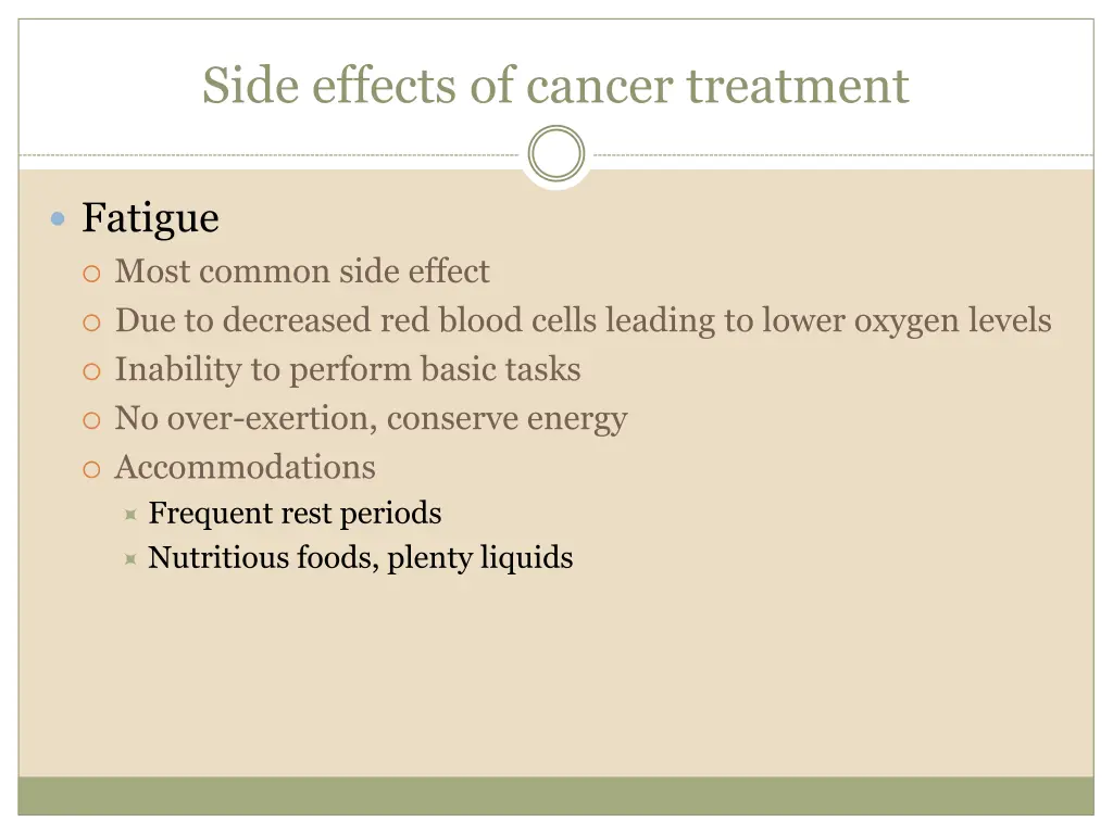 side effects of cancer treatment