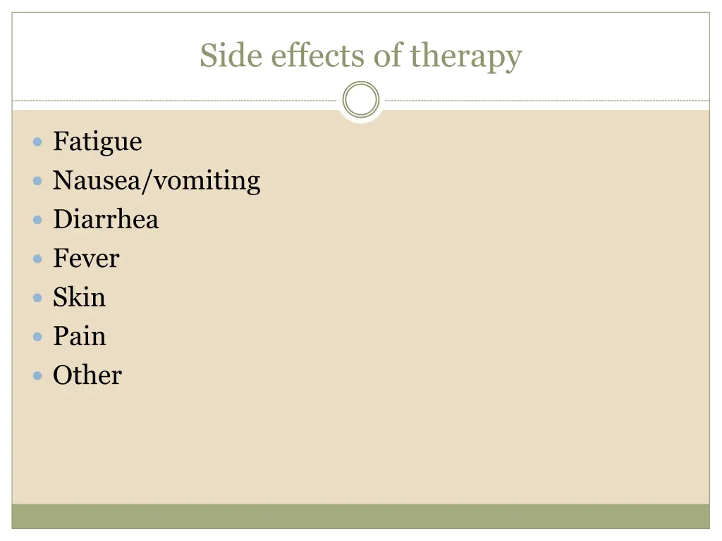 side effects of therapy