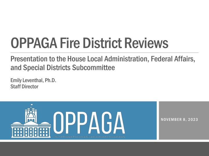 oppaga fire district reviews presentation