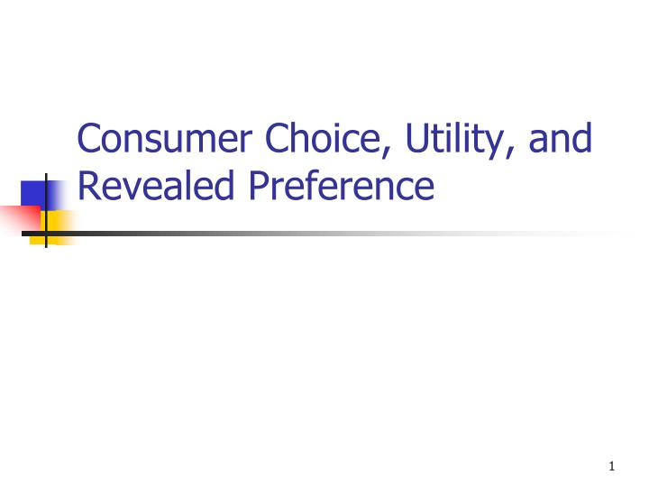 consumer choice utility and revealed preference