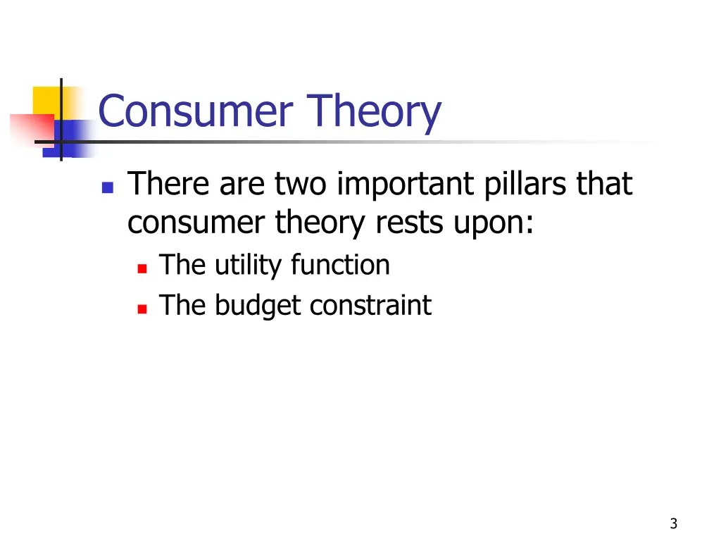 consumer theory