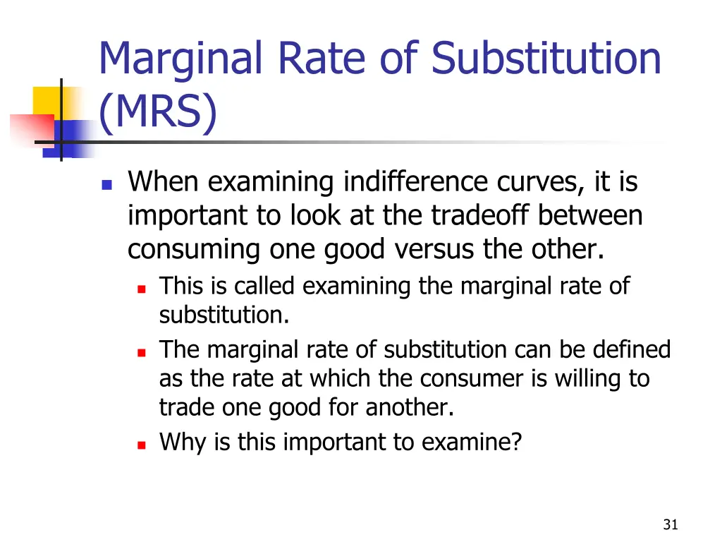 marginal rate of substitution mrs