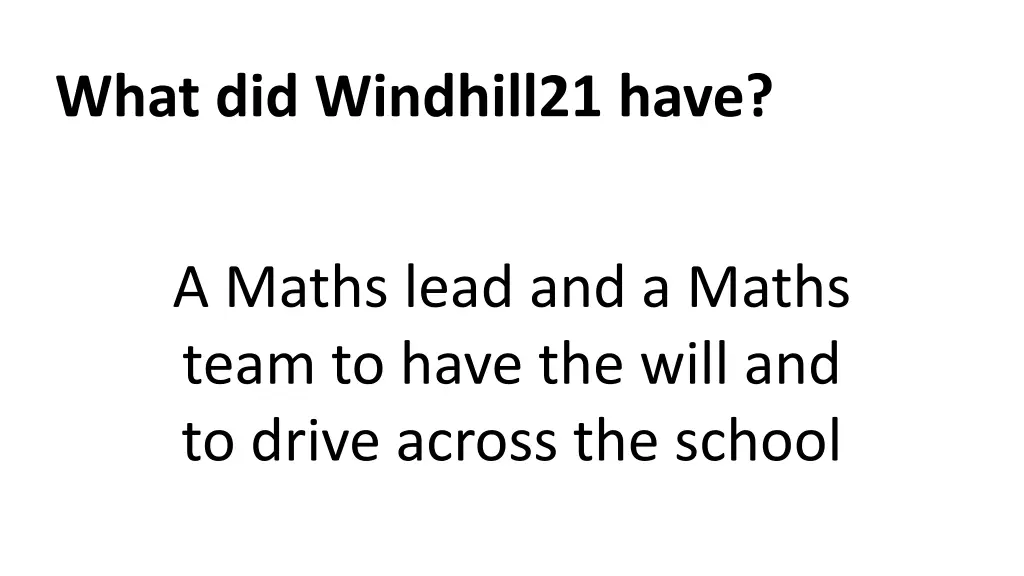 what did windhill21 have