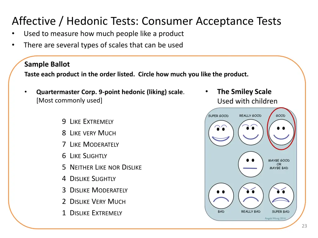 affective hedonic tests consumer acceptance tests 1