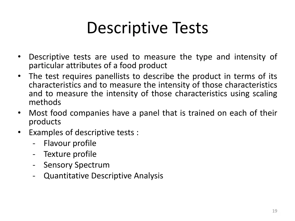 descriptive tests 1