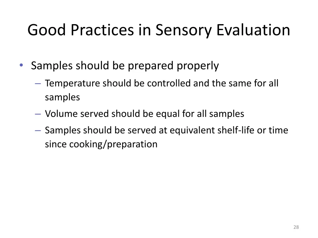 good practices in sensory evaluation 2