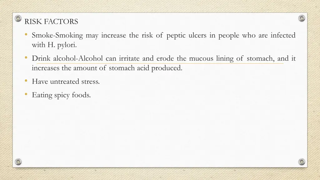 risk factors smoke smoking may increase the risk