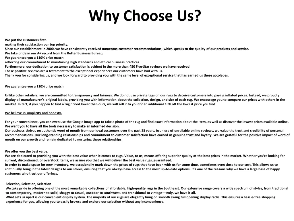 why choose us