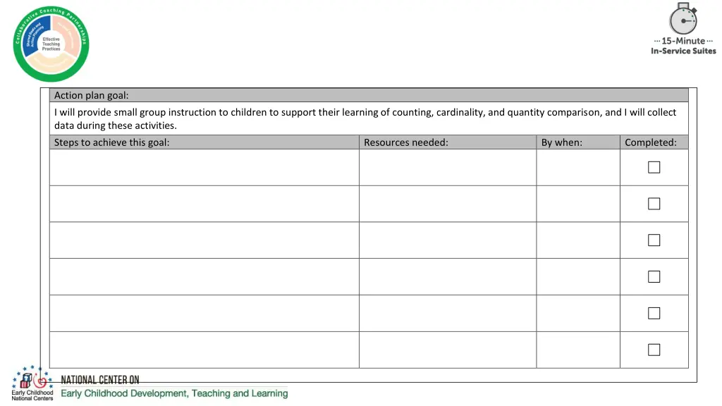 action plan goal 1