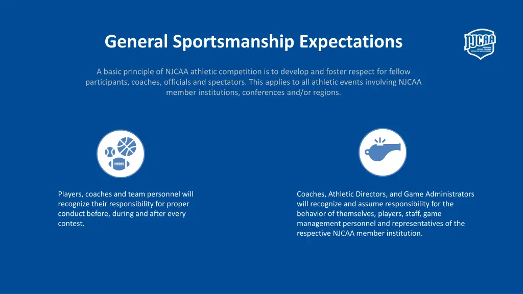 general sportsmanship expectations