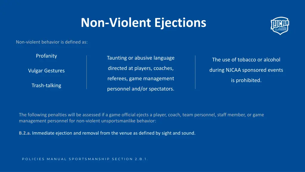 non violent ejections