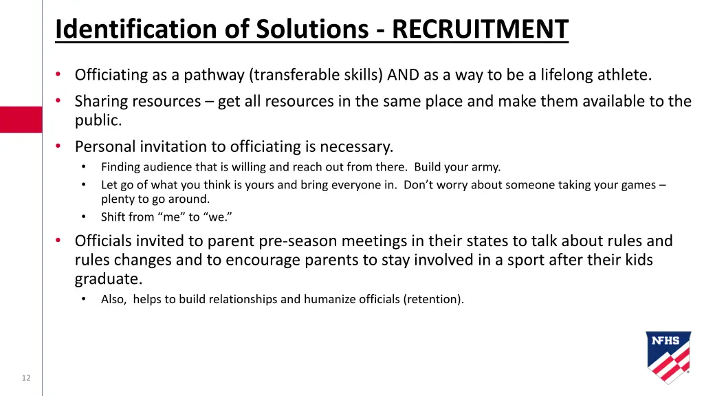 identification of solutions recruitment 1