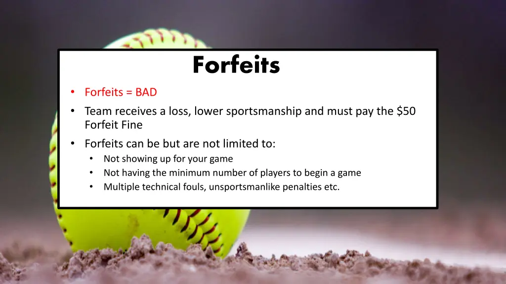 forfeits