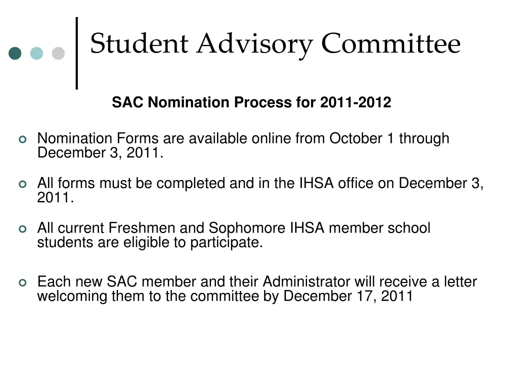 student advisory committee 1