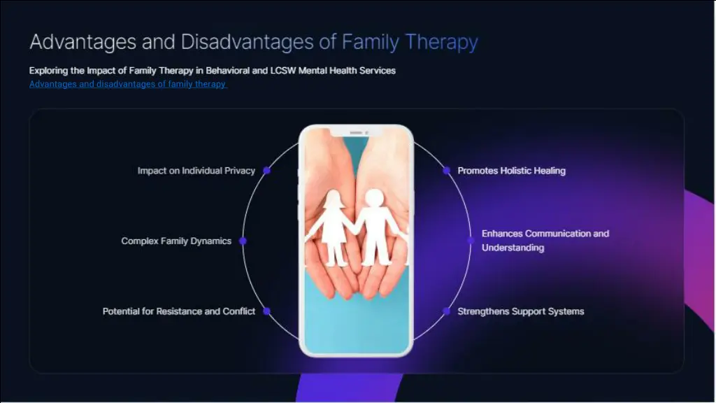 advantages and disadvantages of family therapy