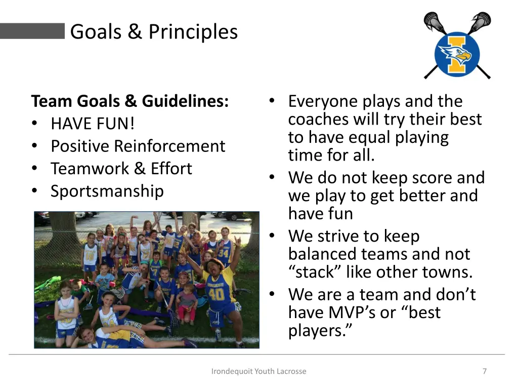 goals principles