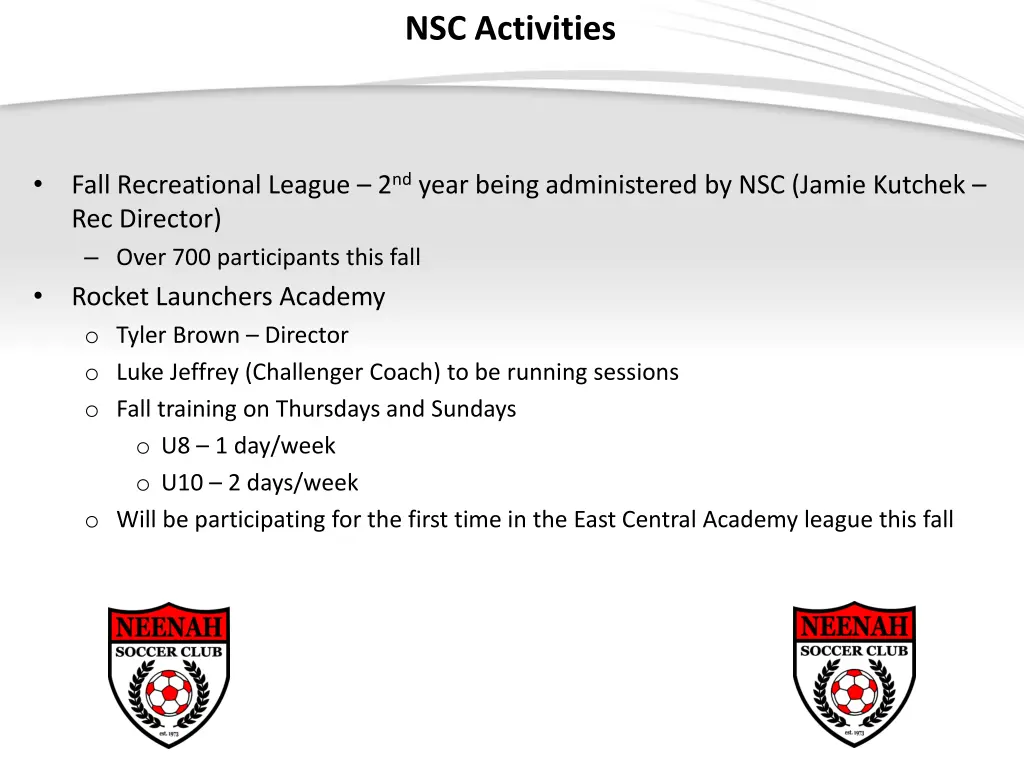 nsc activities