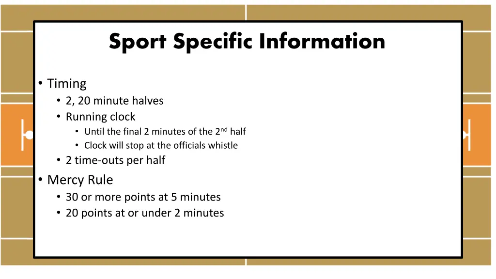 sport specific information 1