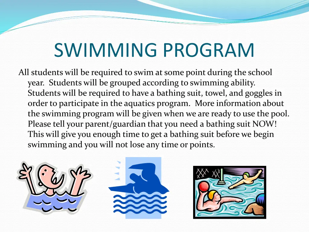 swimming program