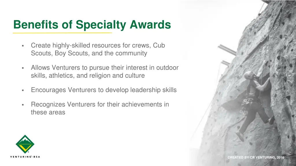 benefits of specialty awards