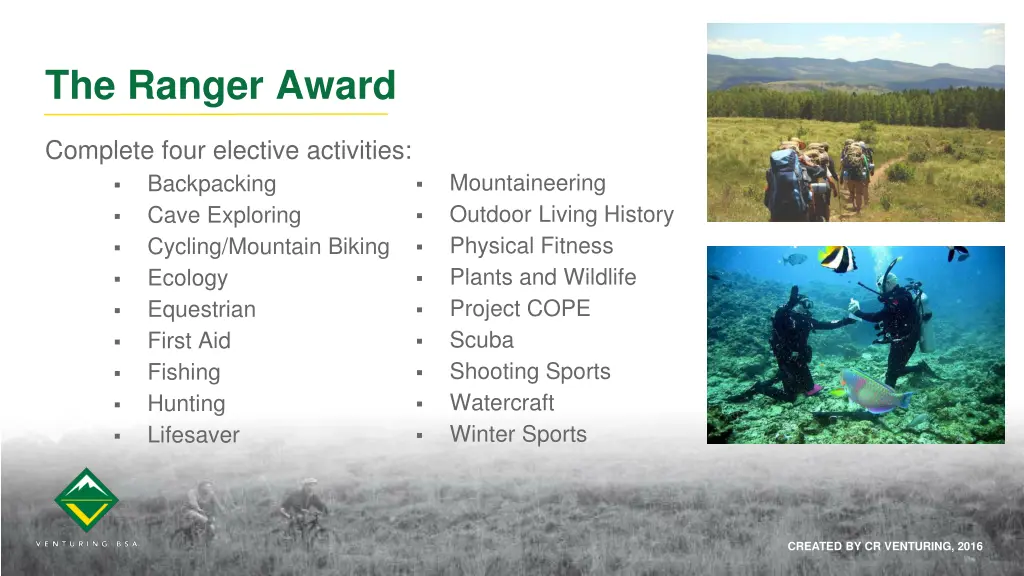 the ranger award 2