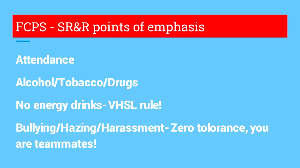 fcps sr r points of emphasis