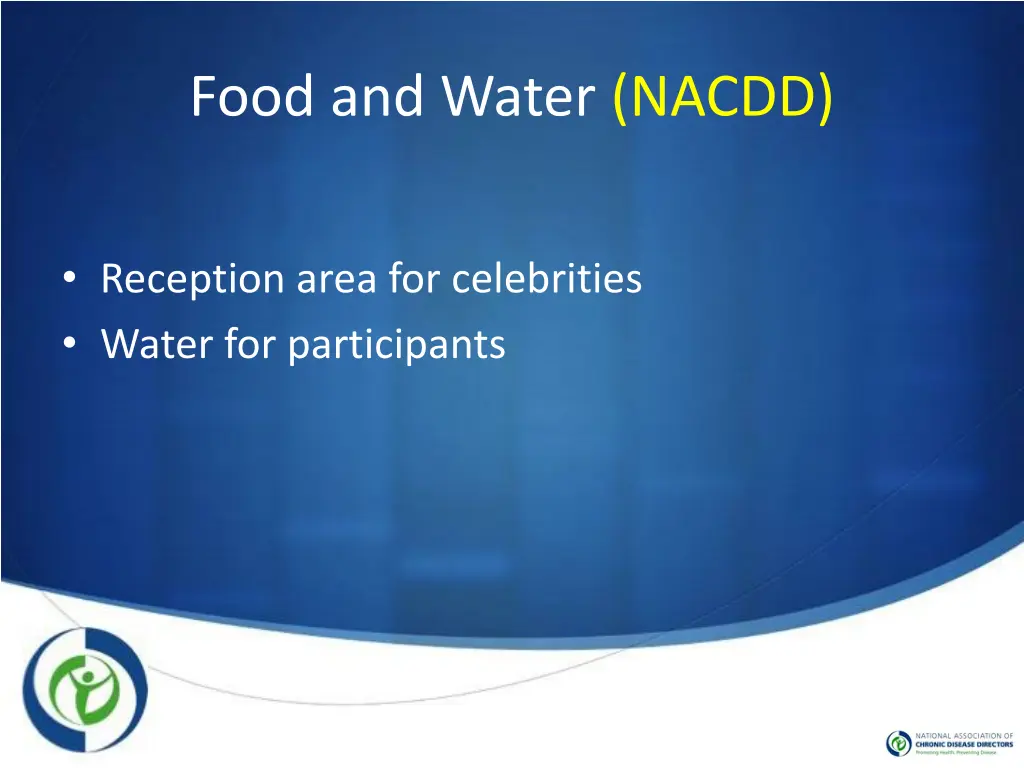 food and water nacdd