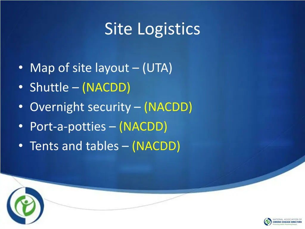 site logistics