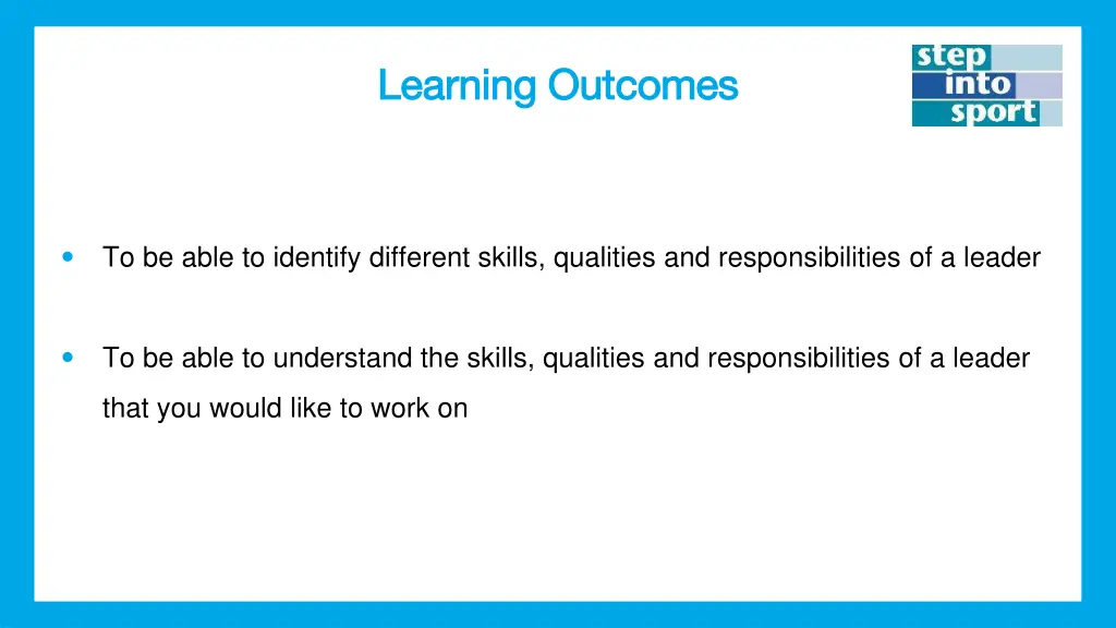 learning outcomes learning outcomes