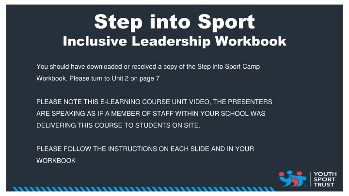 step into sport inclusive leadership workbook