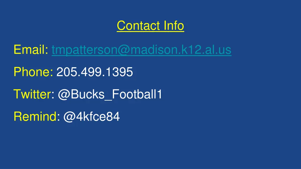 contact info