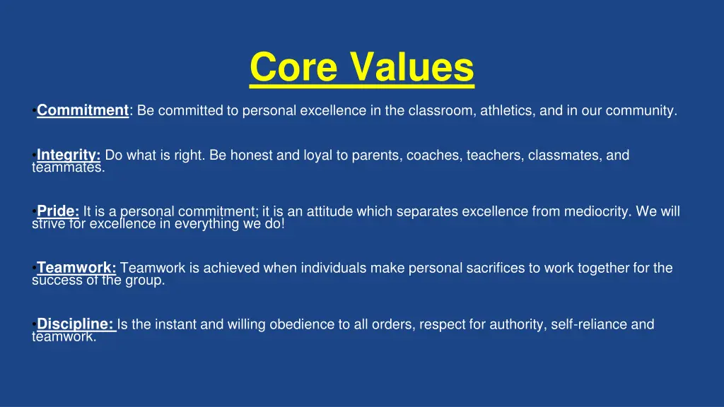 core values