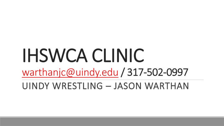 ihswca clinic ihswca clinic warthanjc@uindy