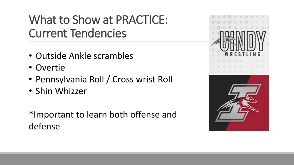 what to show at practice what to show at practice