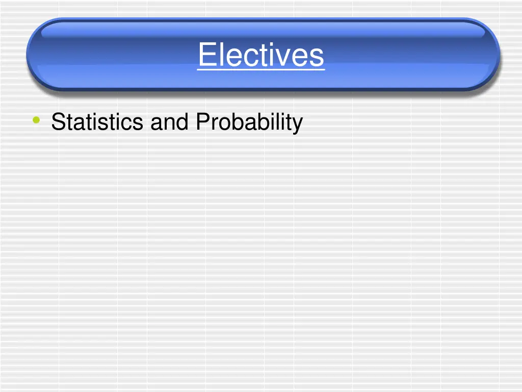 electives 1