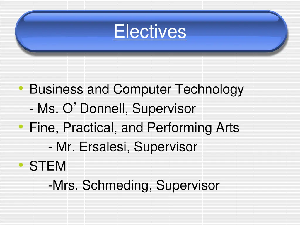 electives 4